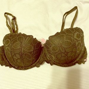 Victoria secret pink olive push up bra